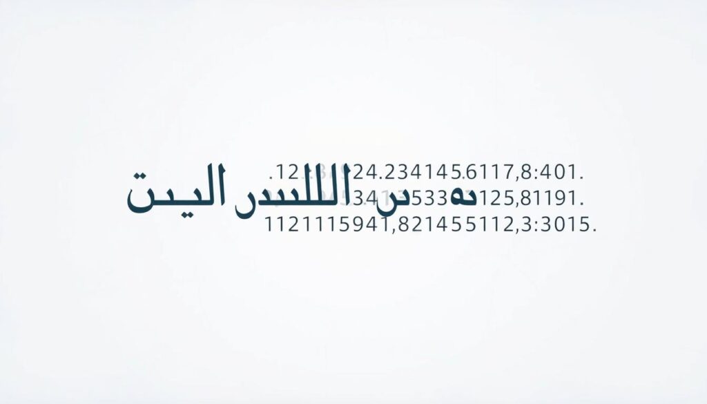 A digital display showcasing the creation of a strong password. The foreground features an elegant, minimalist typeface illustrating the Arabic text "إنشاء كلمة مرور قوية" against a clean, neutral background. The middle ground depicts a series of randomized alphanumeric characters and symbols, representing the components of a secure password. The background subtly incorporates a subtle grid pattern, conveying a sense of structure and technology. The overall composition is lit with a soft, diffused lighting, creating a calming, professional atmosphere suitable for the informative nature of the image.