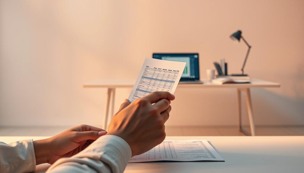 A serene, minimalist scene depicting the ethics of data analysis. In the foreground, a pair of hands thoughtfully examining a spreadsheet, conveying the care and responsibility required. The middle ground features a sleek, modern desk setup with a laptop and research materials, suggesting a professional, analytical environment. In the background, a muted, abstract backdrop of soft, neutral tones creates a sense of contemplation and balance. Warm, diffused lighting illuminates the scene, highlighting the importance of ethical practices in the process of data collection and interpretation.