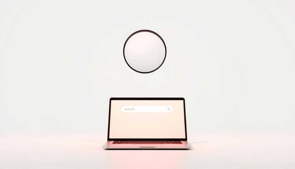 A stark white background illuminates a magnifying glass hovering in the center, its lens casting a sharp, analytical gaze. Beneath it, a sleek, modern search engine interface appears, its clean design and vibrant colors conveying a sense of precision and authority. The entire scene is bathed in a warm, soft light, creating a contemplative, almost scientific atmosphere. The composition draws the viewer's attention to the careful examination of search quality, hinting at the importance of E-E-A-T principles for SEO success. A stark white background illuminates a magnifying glass hovering in the center, its lens casting a sharp, analytical gaze. Beneath it, a sleek, modern search engine interface appears, its clean design and vibrant colors conveying a sense of precision and authority. The entire scene is bathed in a warm, soft light, creating a contemplative, almost scientific atmosphere. The composition draws the viewer's attention to the careful examination of search quality, hinting at the importance of E-E-A-T principles for SEO success.