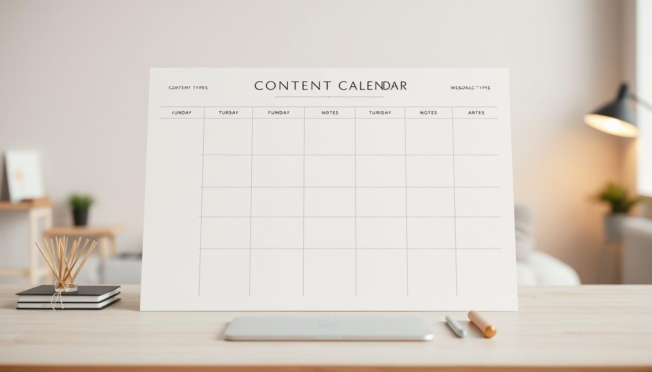 Content calendar template