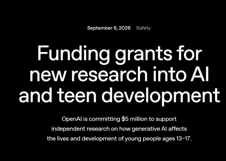 OpenAI's AI and Teen Development Research Grant Program